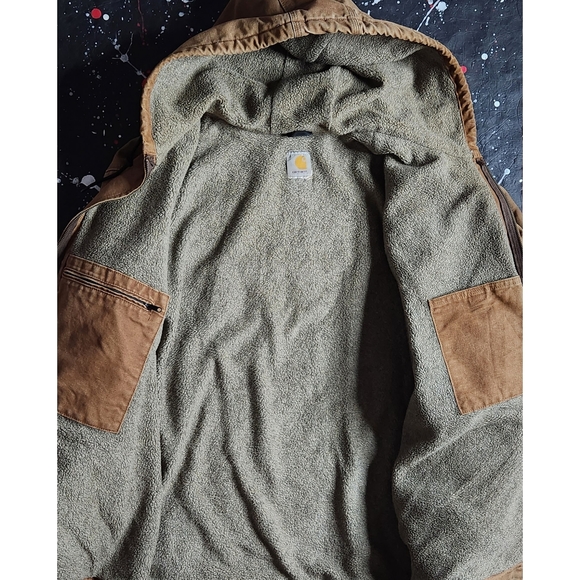 Carhartt vintage men's tan distressed canvas chore work coat jacket size 4XL - Picture 6 of 9